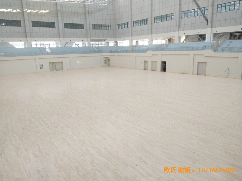 云南紅河州財經大學體育館運動木地板鋪裝案例0