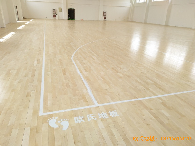 南京浦口黨?；@球館體育地板施工案例3